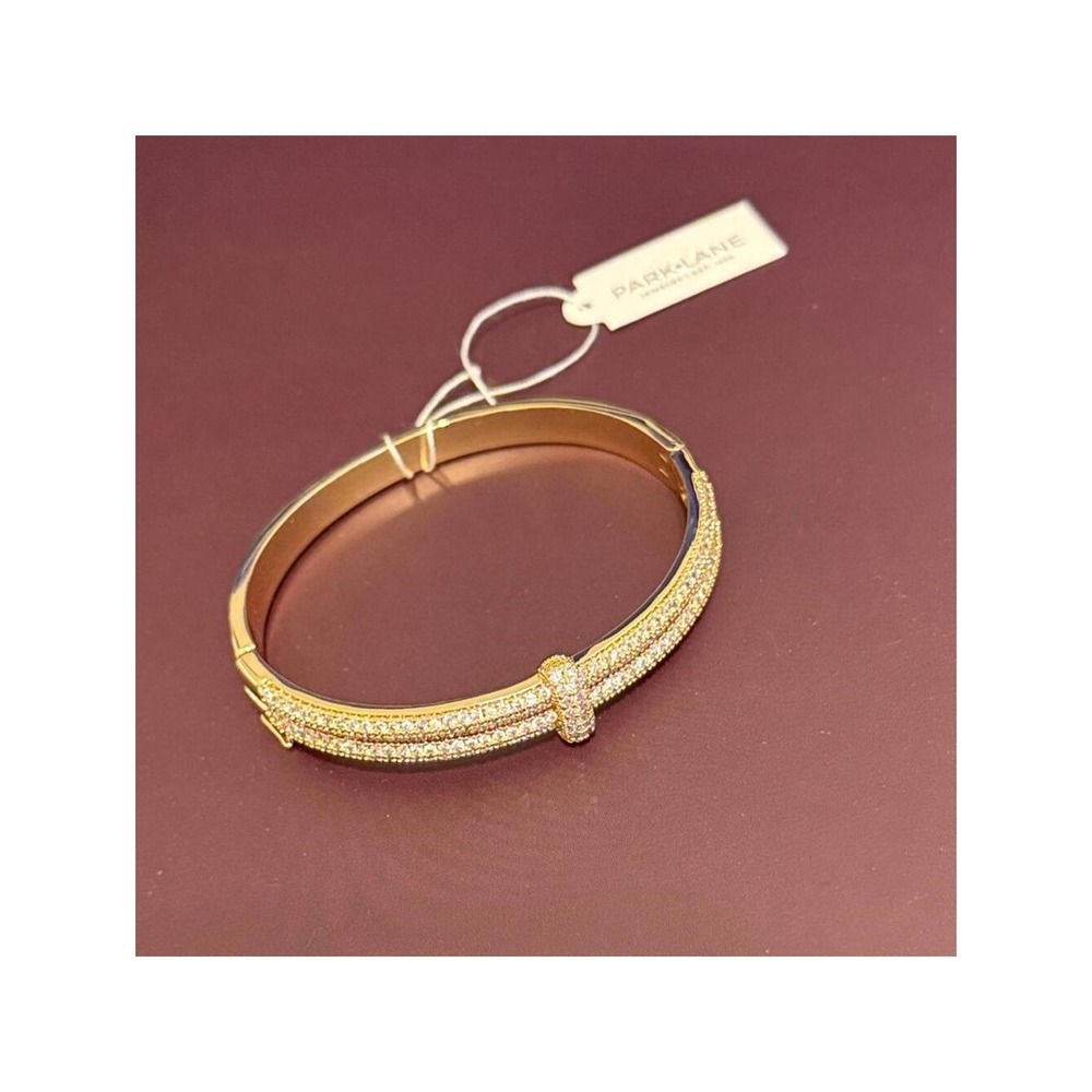 Park Lane Gold Prosecco Hinged Bangle - Picture 2 of 3
